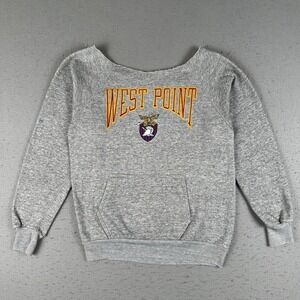 Vintage 80s West Point Sweatshirt Small Gray USMA Military Academy Pullover